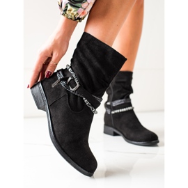 Anesia Paris Mokkanahkakengät koristeellisilla raidoilla musta 2