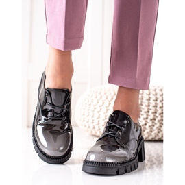 S. BARSKI Lakatut kengät S.BARSKI musta harmaa 2