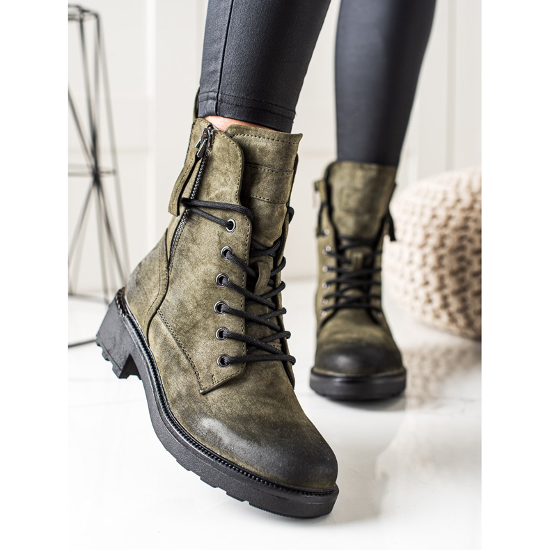 Evento Klassiset työntekijät koristeellisella vetoketjulla vihreä 2