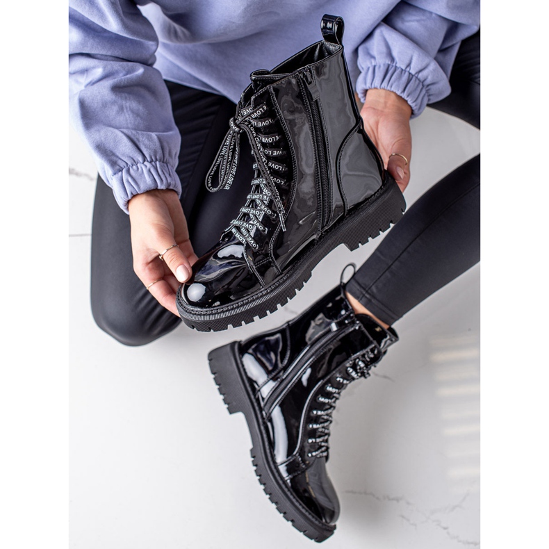 Goodin Patenttisaappaat rakastavat musta 2