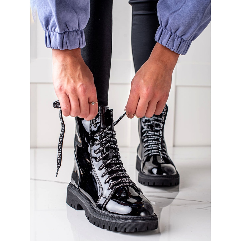 Goodin Patenttisaappaat rakastavat musta 1