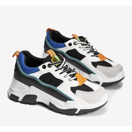 Mustat lenkkarit korkealla Omerta -pohjalla valkoinen monivärinen 1