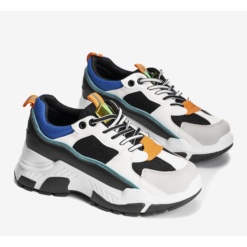 Mustat lenkkarit korkealla Omerta -pohjalla valkoinen monivärinen 1