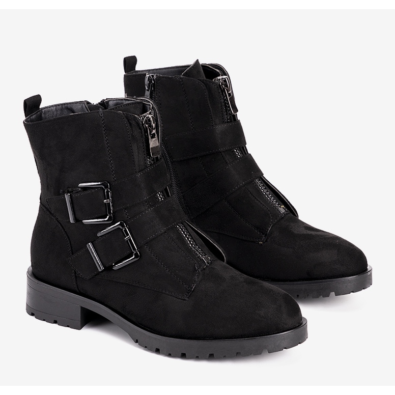 Mustat naisten Seashell -mokkanahkaiset nilkkurit 1