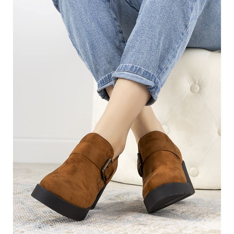 Kamelin kengät Leonie -postissa ruskea 1