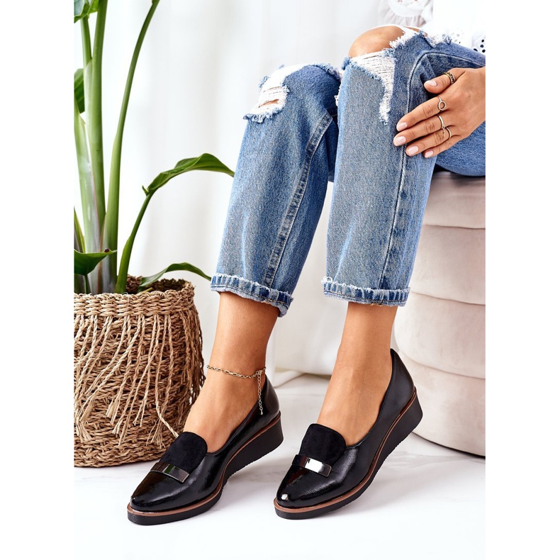 Lakatut kiilakengät POTOCKI 12032 musta 3