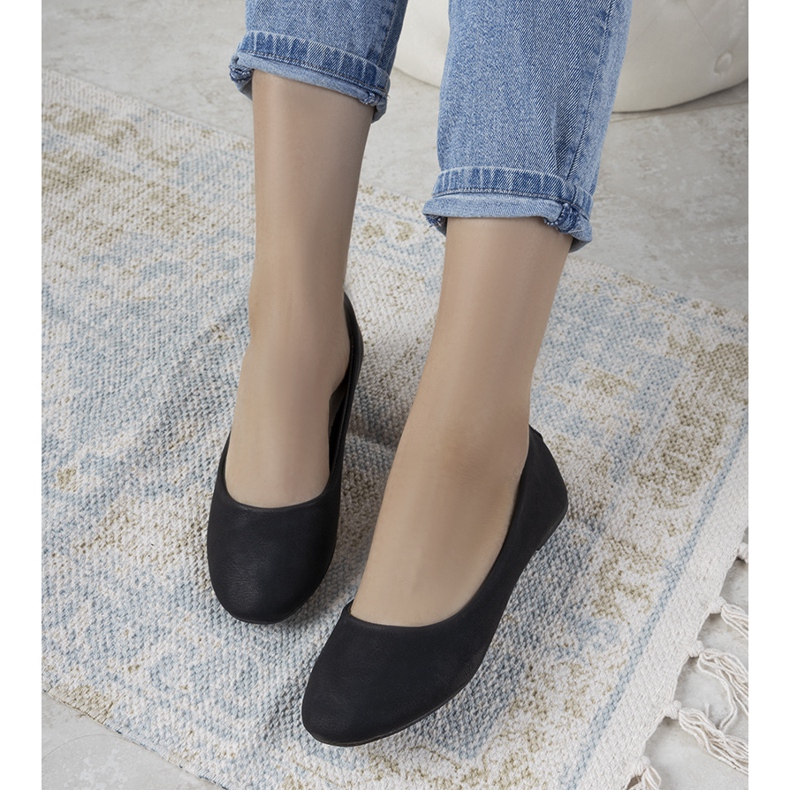 BM Naisten mustat Charpie -ballerinat 1