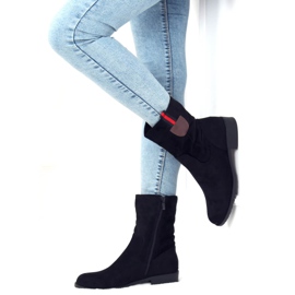 Mustat naisten litteät saappaat 1707 Musta 1