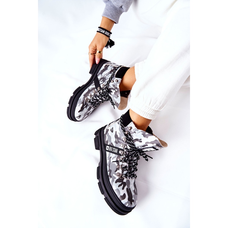 Nahka Trappers Boots Big Star II274368 Moro Black valkoinen 1