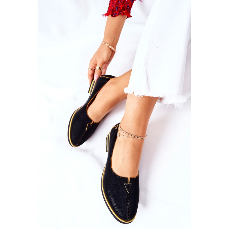 Maciejka mustat nahkakengät 05035-07 keltainen 1