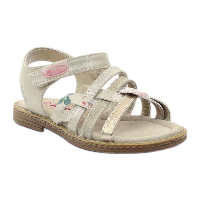 American Club Amerikkalaiset sandaalit Girls for Velcro 15079 beige/kulta 1