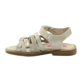American Club Amerikkalaiset sandaalit Girls for Velcro 15079 beige/kulta 2