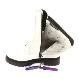 Valkoiset naisten saappaat Caprice 9-25454-27 108 Valkoinen Naplak musta 3