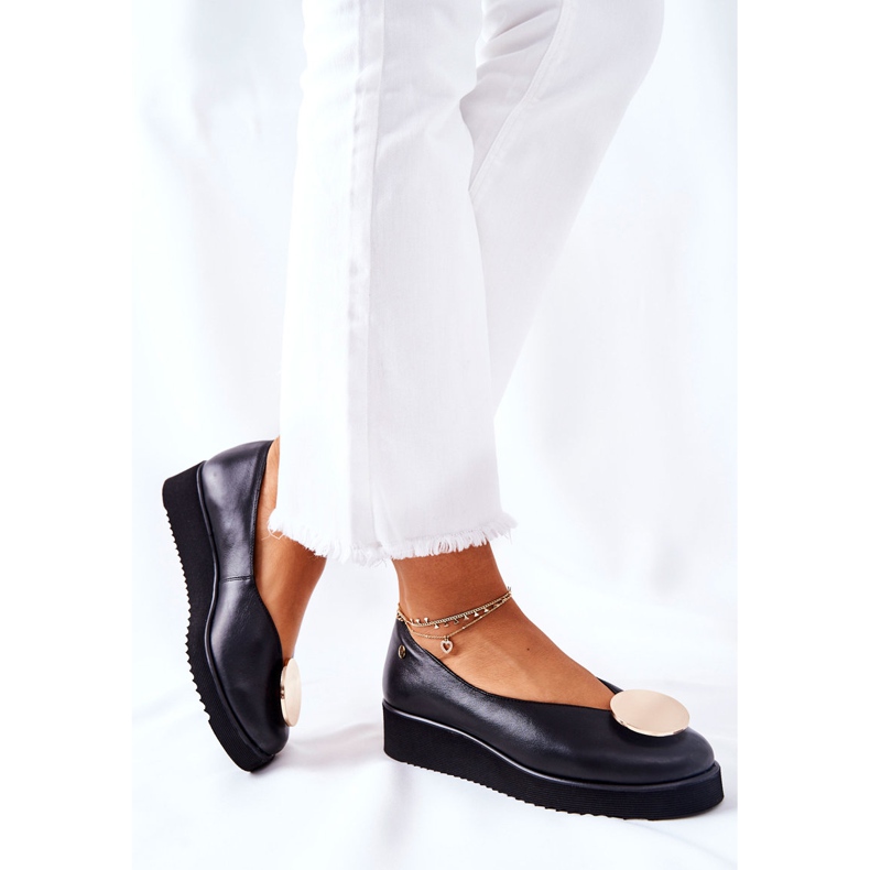 Ballerina-kengät Platform Maciejka Black 5315B-01 musta 1
