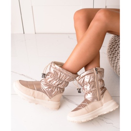 TRENDI Muodikkaat kultaiset lumisaappaat kultainen 2