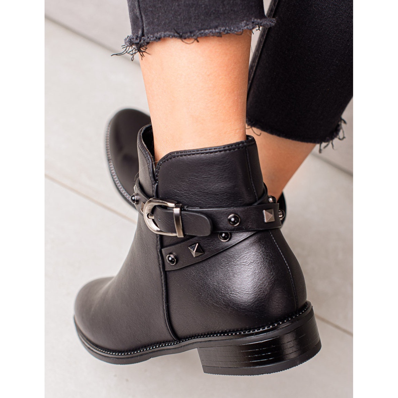 Goodin Mustat saappaat tekojalokivillä 2