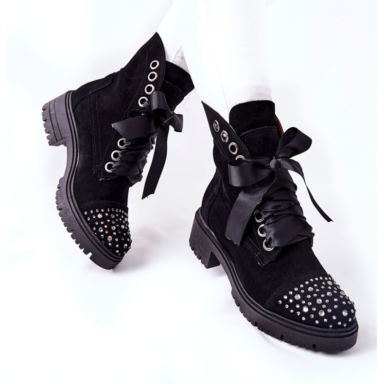 Lewski Shoes Suede Boots Workery Lewski Kengät sidottu 3069 musta 2