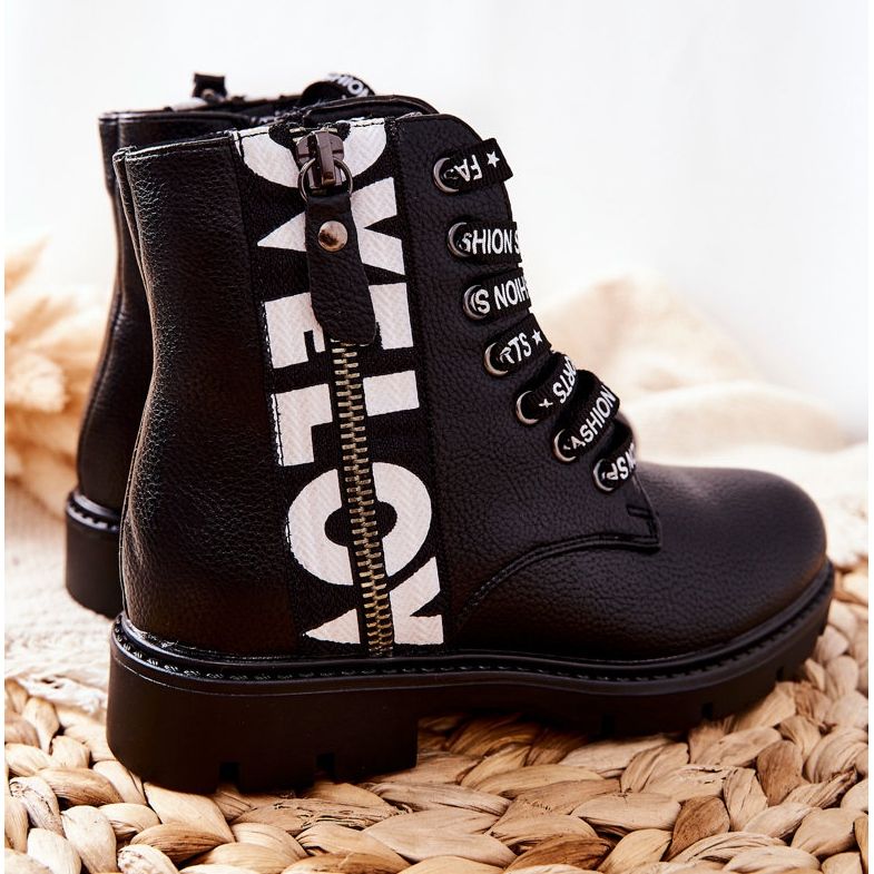 Vinceza Lasten Saappaat Työntekijät Musta Pomeroy 2