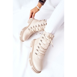 FI1 Naisten lämpimät saappaat Trappers Beige Perfect 1