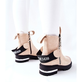 PS1 Eristetyt saappaat, joissa vetoketju Beige Cortona 1