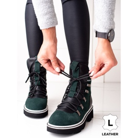 Nahkaiset ARTIKER -saappaat vihreä 1