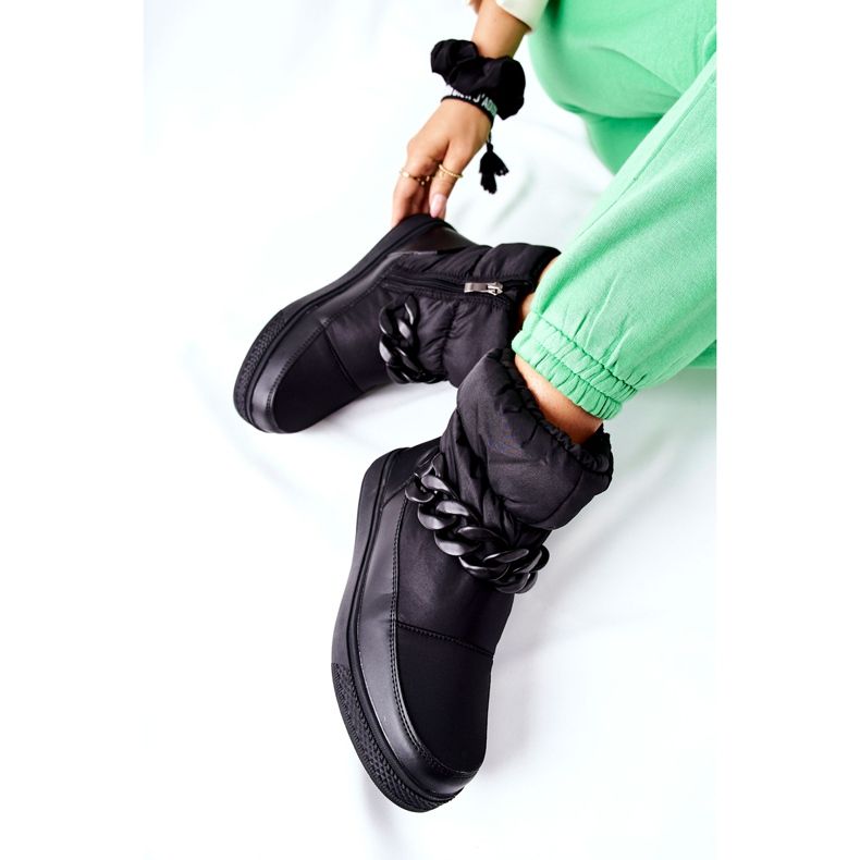 S.Barski Naisten mustat Kharichen lämpimät lumisaappaat 1