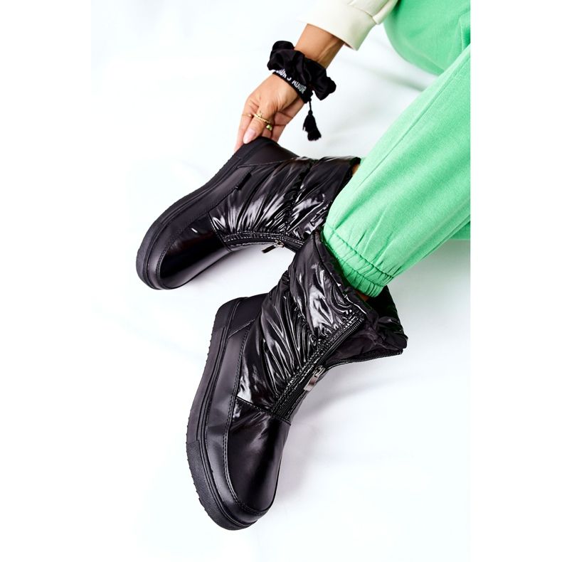 S.Barski Naisten mustat Monile -lämpimät lumisaappaat 1