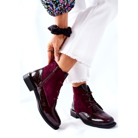 Suede lämpimät saappaat Sergio Leone BT401 Burgundy claret 2