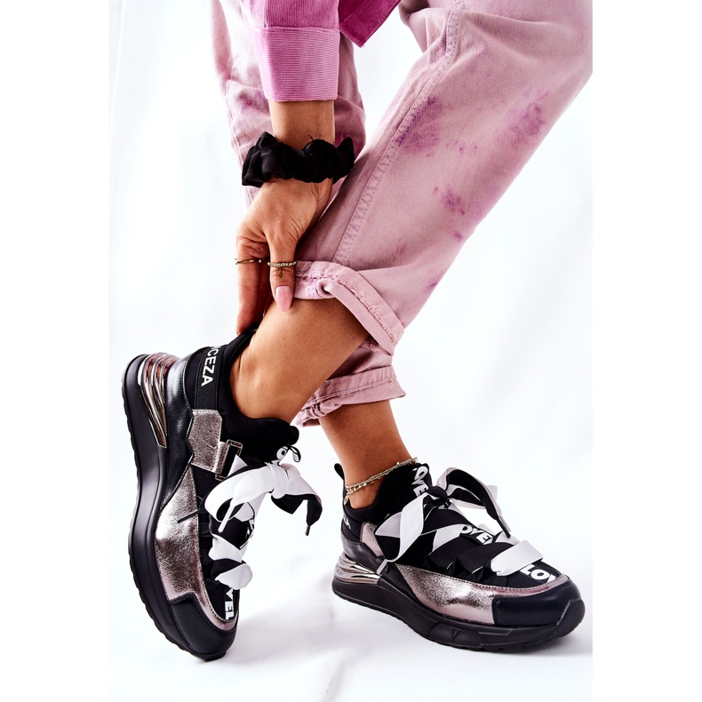 Vinceza Urheilukengät Tennarit musta ja hopea Dexla 2