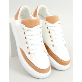 Valkoiset naisten tennarit 6110 Khaki valkoinen 1