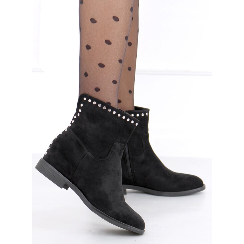 Saappaat piilotetulla kiilalla Melisa Black musta 1