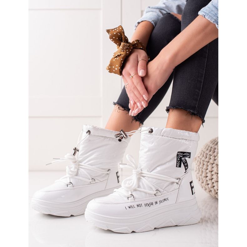 Hohtavat VINCEZA -lumikengät valkoinen 1