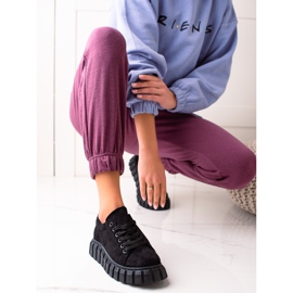 Sweet Shoes Suede Tennarit Platformilla musta 1