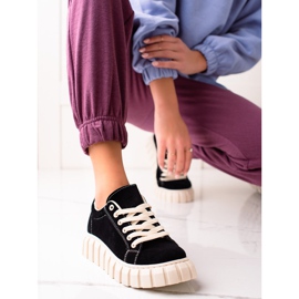 Sweet Shoes Suede Tennarit Platformilla musta 1