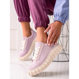 Sweet Shoes Suede Tennarit Platformilla violetti 2