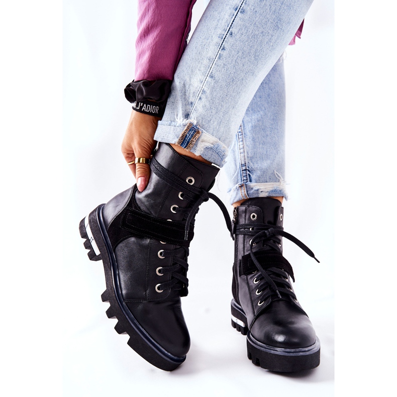 Maciejka mustat nahkasaappaat 05219-01 1