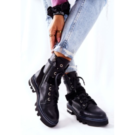 Maciejka mustat nahkasaappaat 05219-01 2