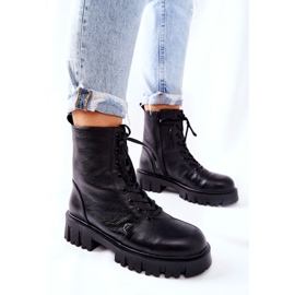 Nahkaiset lämpimät työntekijät munuaisella Big Star II274430 musta 1