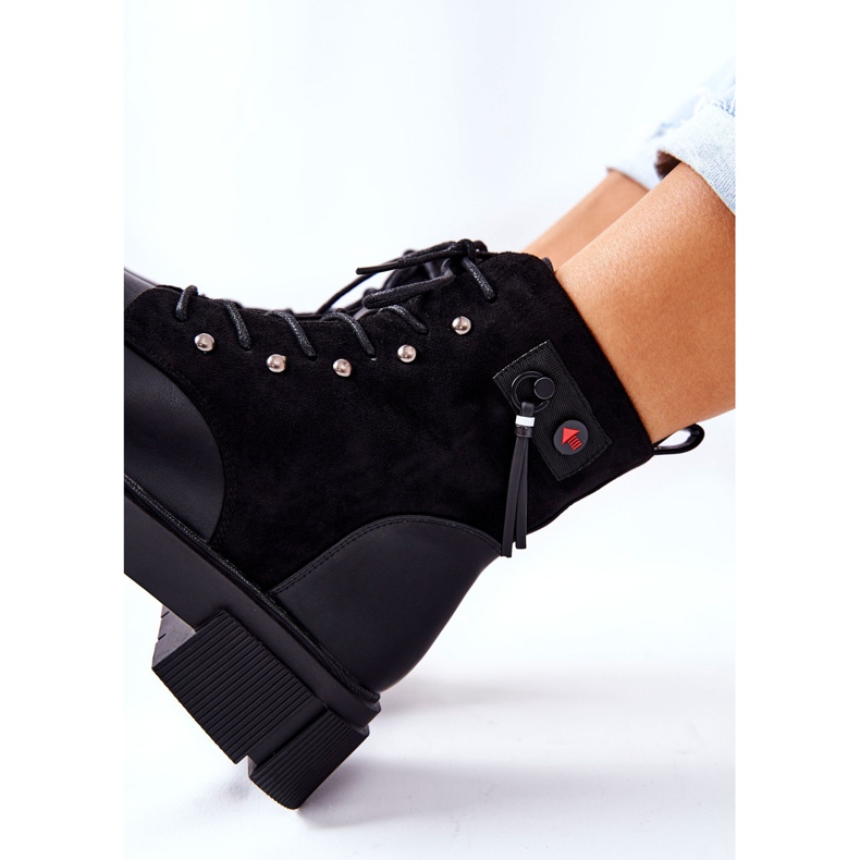 POTOCKI Nahkasaappaat Työntekijät sidottu Black Your Way! musta 1