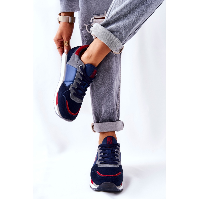 Urheilukengät Big Star GG274A055 Navy-Red punainen tummansininen harmaa 2