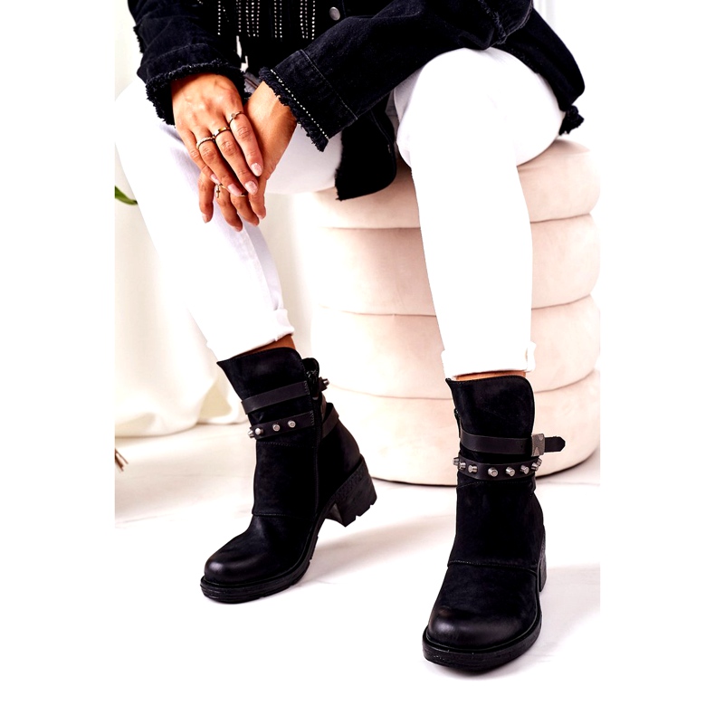 PS1 Lämmin saappaat korkokengät musta Effie 2