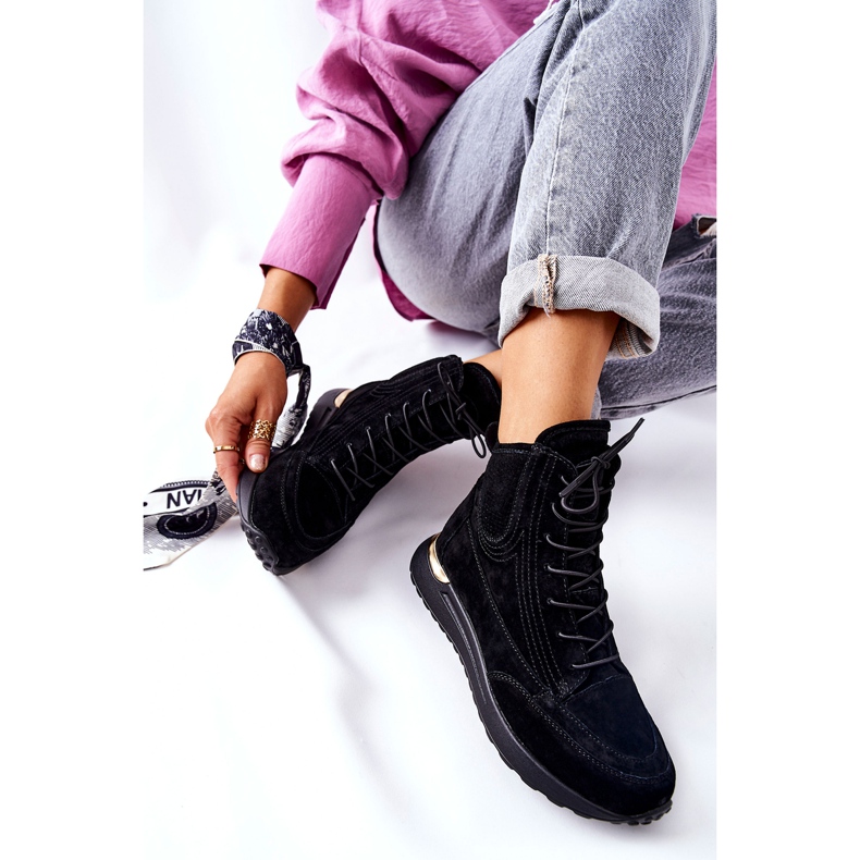 POTOCKI Suede Suede Urheilukengät Musta Chocci 1