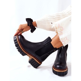 Maciejka mustat nahkasaappaat 05312-01 2