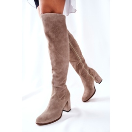 Suede Cappuccino Shernan saappaat beige 1