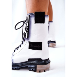 Nahkasaappaat Lämpimät saappaat Maciejka Valkoinen 05113-11 musta 1