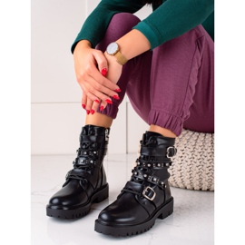 TRENDI Mustia työntekijöitä tekojalokivillä musta 1