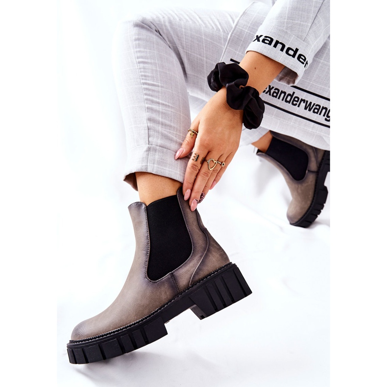 Saappaat Työntekijät Lämmin Trapers Sergio Leone TR761 Harmaa 2