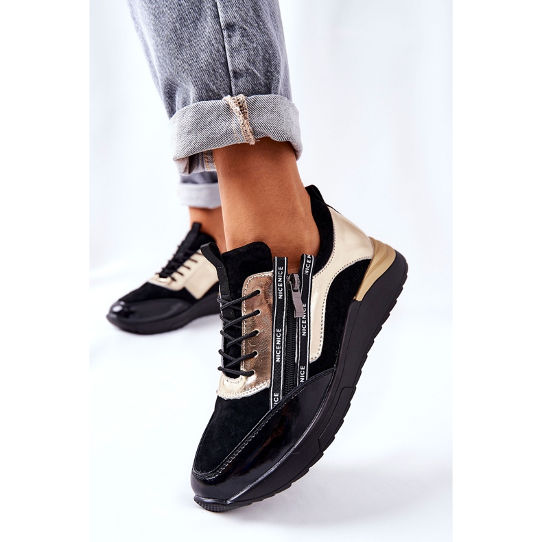 POTOCKI Nahka Urheilujalkineet Lenkkarit Musta Kultainen Minor 2