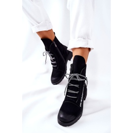 POTOCKI Nahkasaappaat koristeellisella mustalla Lomessa -vetoketjulla 1