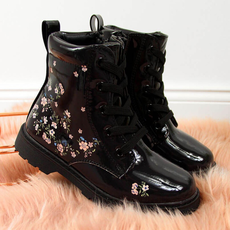 Tytön mustat saappaat eristetty Jr EVE326 valkoinen 1